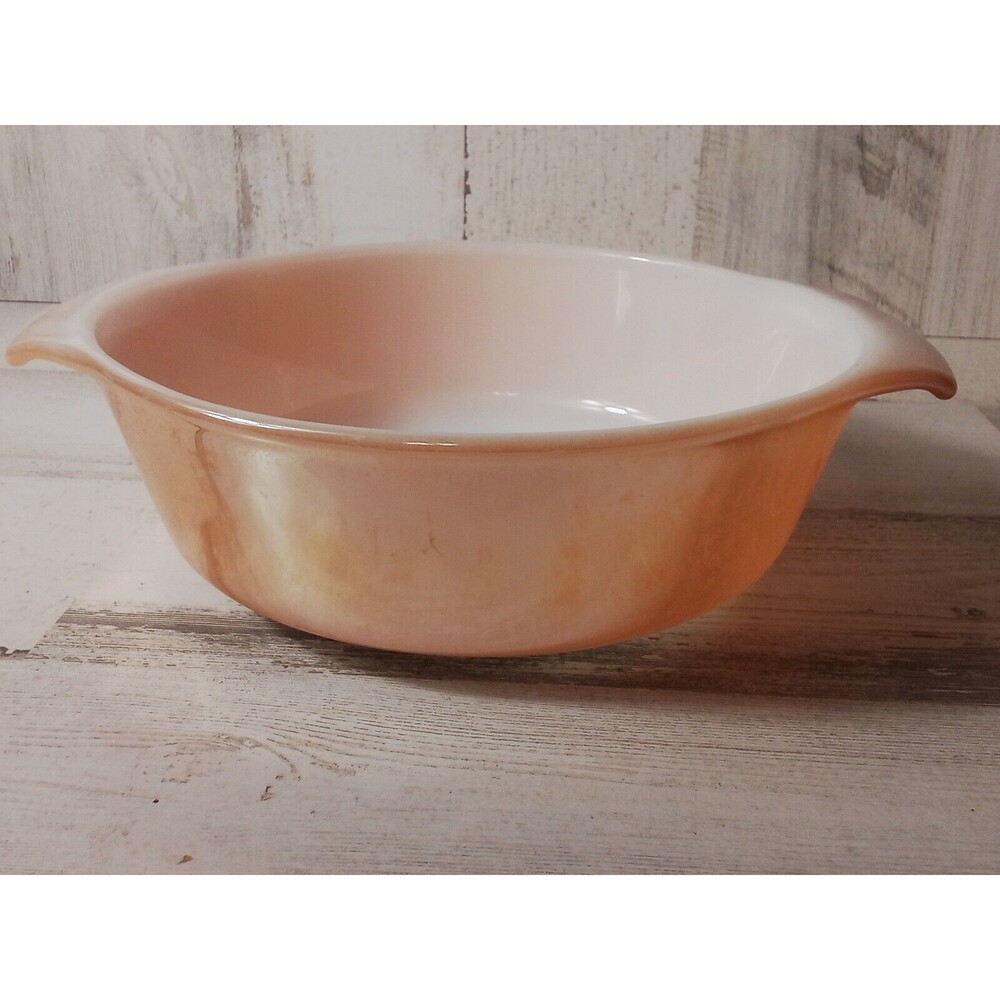 Anchor Hocking Peach and White Baking Dish
